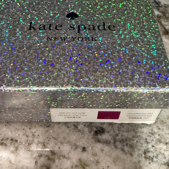 kate spade Glitter Card Holder in Fuchsia Sparkle - Picture 4 of 4